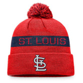Red/Navy St. Louis Cardinals Fanatics League Logo Cuffed Knit Hat with Pom