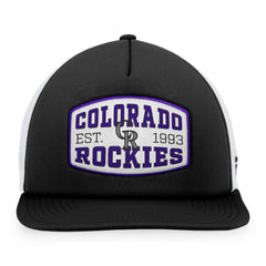 Black Colorado Rockies Fanatics Foam Front Patch Trucker Snapback Hat