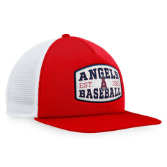 Red Los Angeles Angels Fanatics Foam Front Patch Trucker Snapback Hat