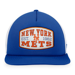 Royal New York Mets Fanatics Foam Front Patch Trucker Snapback Hat