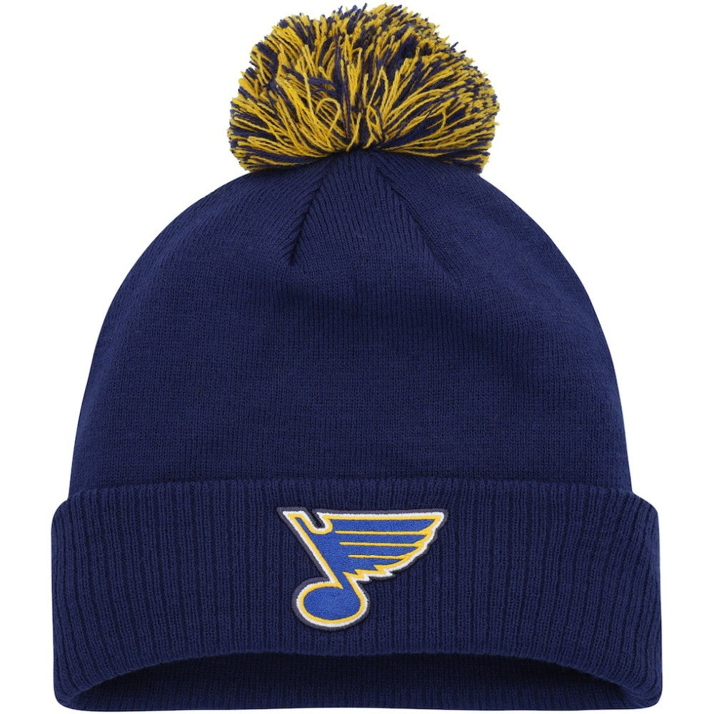 NHL St. Louis Blues adidas COLD.RDY Cuffed Knit Hat with Pom