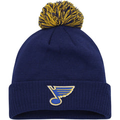 NHL St. Louis Blues adidas COLD.RDY Cuffed Knit Hat with Pom