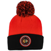 NHL Chicago Blackhawks adidas Women's Laurel Cuffed Knit Hat with Pom