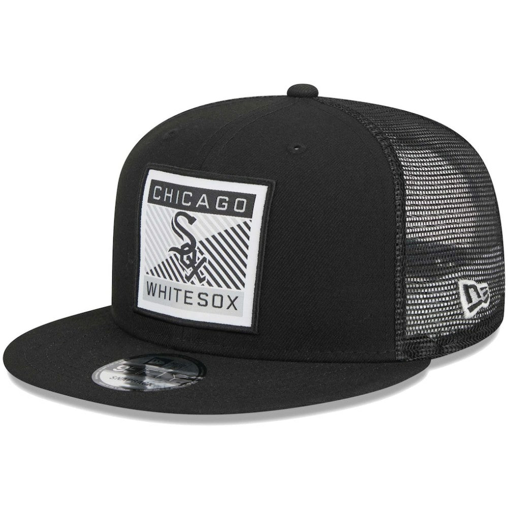 Black Chicago White Sox New Era Scratch Squared Trucker 9FIFTY Snapback Hat