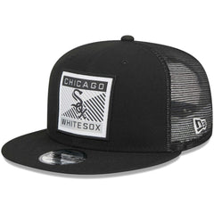 Black Chicago White Sox New Era Scratch Squared Trucker 9FIFTY Snapback Hat