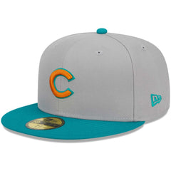Gray/Teal Chicago Cubs New Era 59FIFTY Fitted Hat