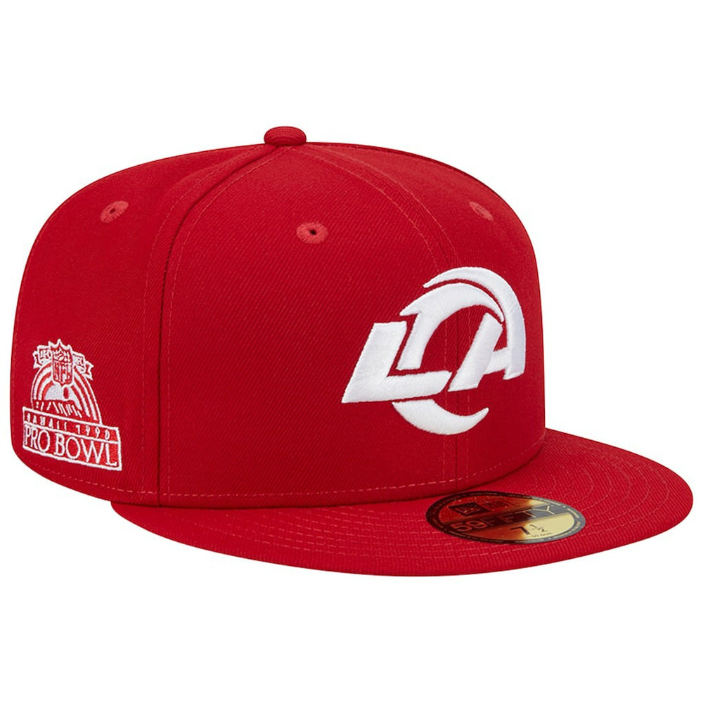 1990 Hawaii Pro Bowl Main Patch 59FIFTY Fitted Hat - Los Angeles Rams Hats