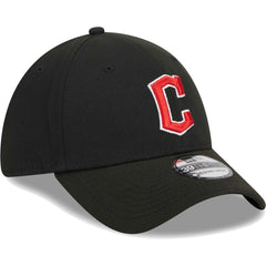 Black Cleveland Guardians New Era Logo 39THIRTY Flex Hat