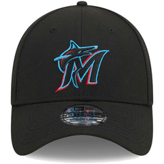 Black Miami Marlins New Era Logo 39THIRTY Flex Hat