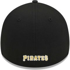Black Pittsburgh Pirates New Era Logo 39THIRTY Flex Hat