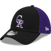 Black Colorado Rockies New Era Team Neo 39THIRTY Flex Hat