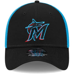 Black Miami Marlins New Era Team Neo 39THIRTY Flex Hat