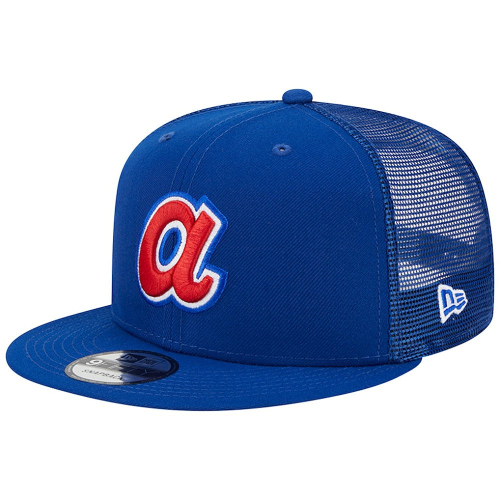 Royal Atlanta Braves New Era Cooperstown Collection Team Color Trucker 9FIFTY Snapback Hat