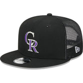 Black Colorado Rockies New Era Team Color Trucker 9FIFTY Snapback Hat