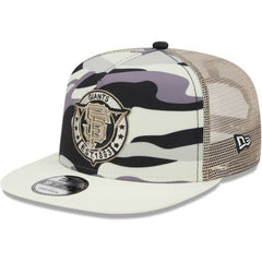 White San Francisco Giants New Era Chrome Camo A-Frame 9FIFTY Trucker Snapback Hat