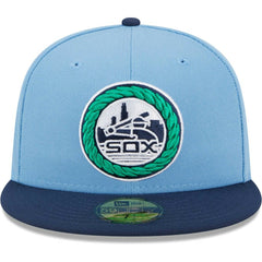 Light Blue/Navy Chicago White Sox New Era Green Undervisor 59FIFTY Fitted Hat