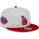 White/Red Los Angeles Dodgers New Era Undervisor 59FIFTY Fitted Hat