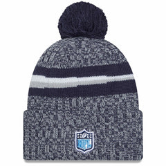 Youth 2023 Sideline Cuffed Knit Hat With Pom - Tennessee Titans Hats