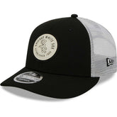 Black Chicago White Sox New Era Circle Trucker Low Profile 9FIFTY Snapback Hat