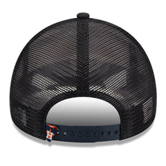 White/Navy Houston Astros New Era Stacked A-Frame Trucker 9FORTY Adjustable Hat