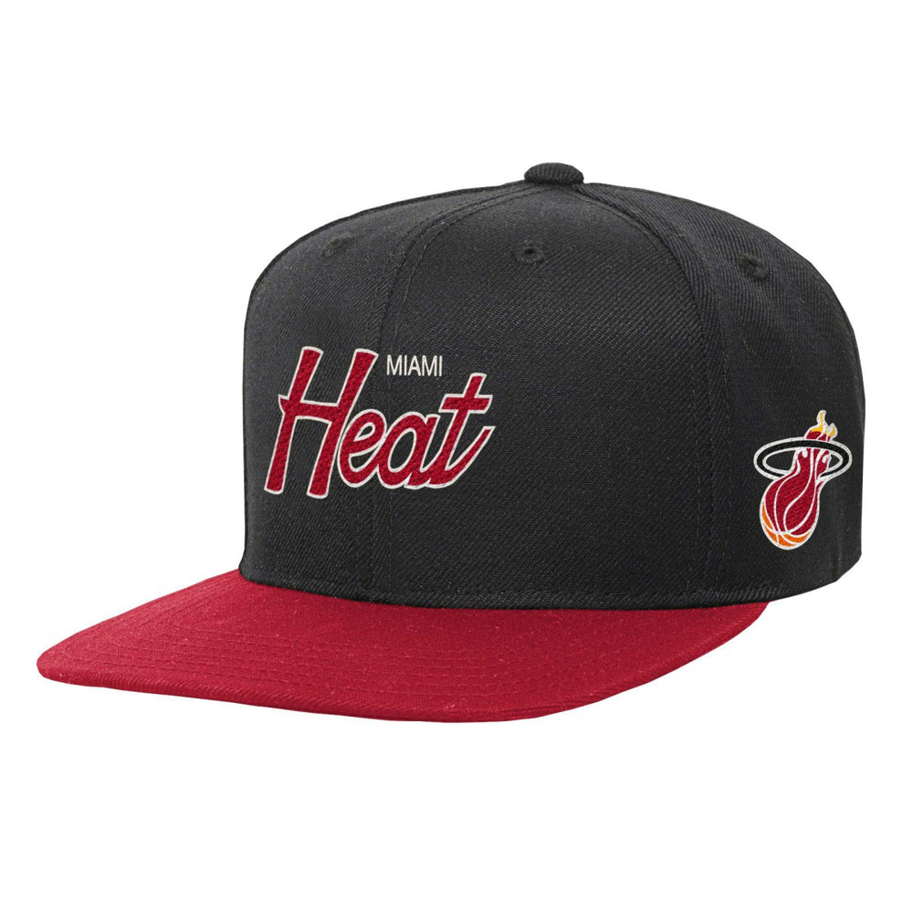 Mitchell & Ness Miami Heat Youth Team Script Snapback Hat