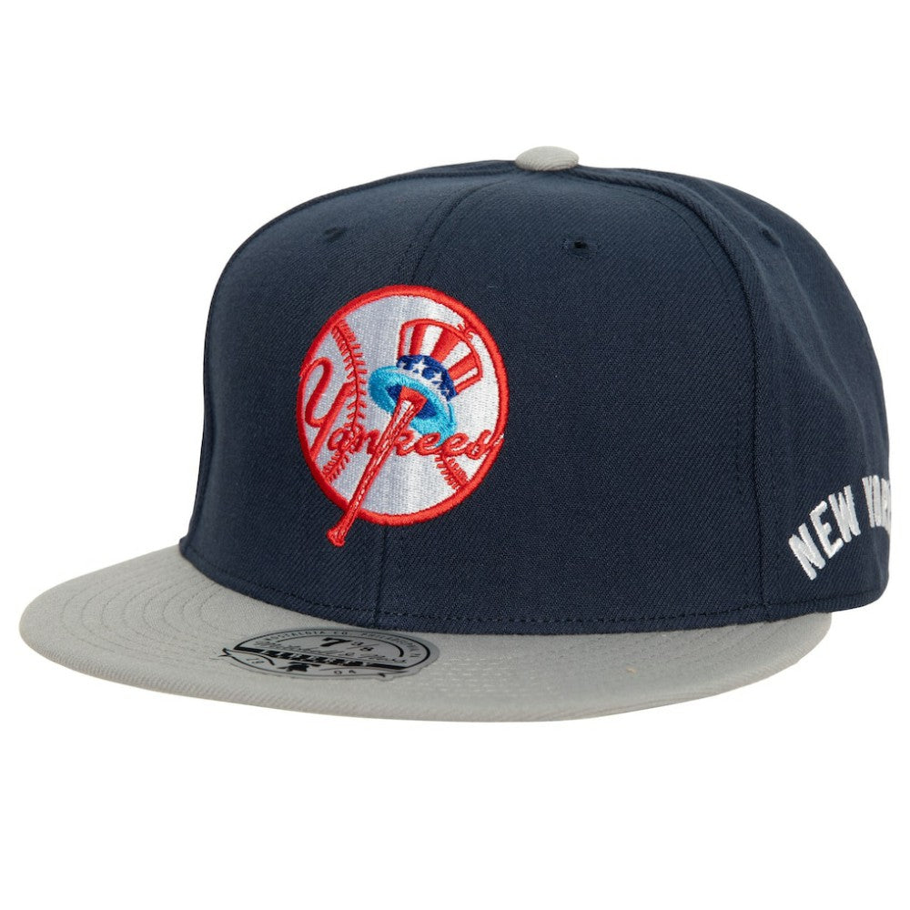 Navy/Gray New York Yankees Mitchell & Ness Bases Loaded Fitted Hat