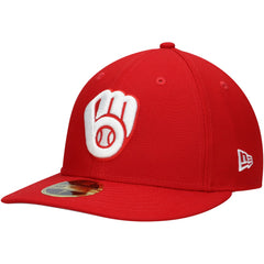 Scarlet Milwaukee Brewers New Era Low Profile 59FIFTY Fitted Hat