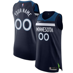 Nike Minnesota Timberwolves Authentic Custom Jersey Navy