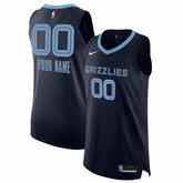 Nike Memphis Grizzlies 2020/21 Authentic Custom Jersey Navy