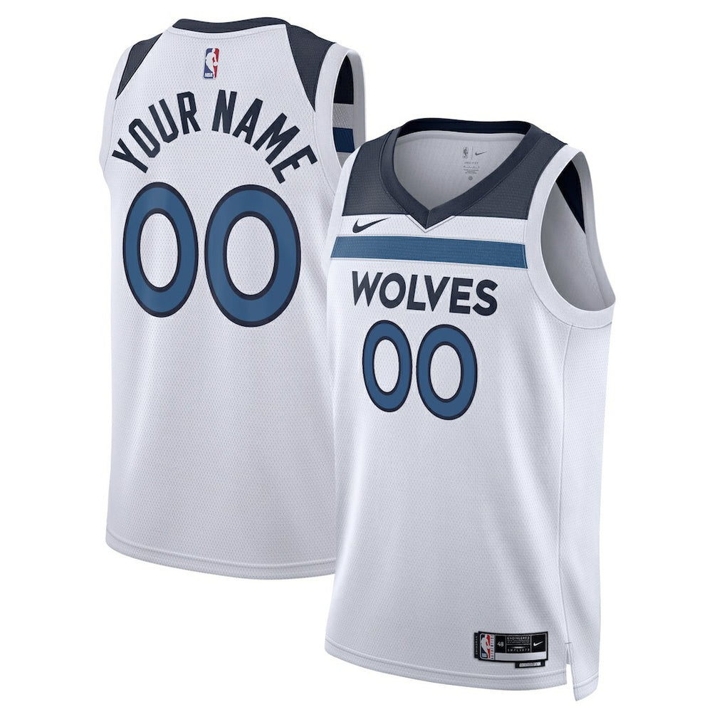 Nike Minnesota Timberwolves Unisex Swingman Custom Jersey White