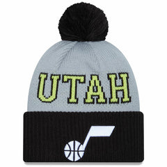 New Era Utah Jazz Tip-Off Two-Tone Cuffed Knit Hat with Pom