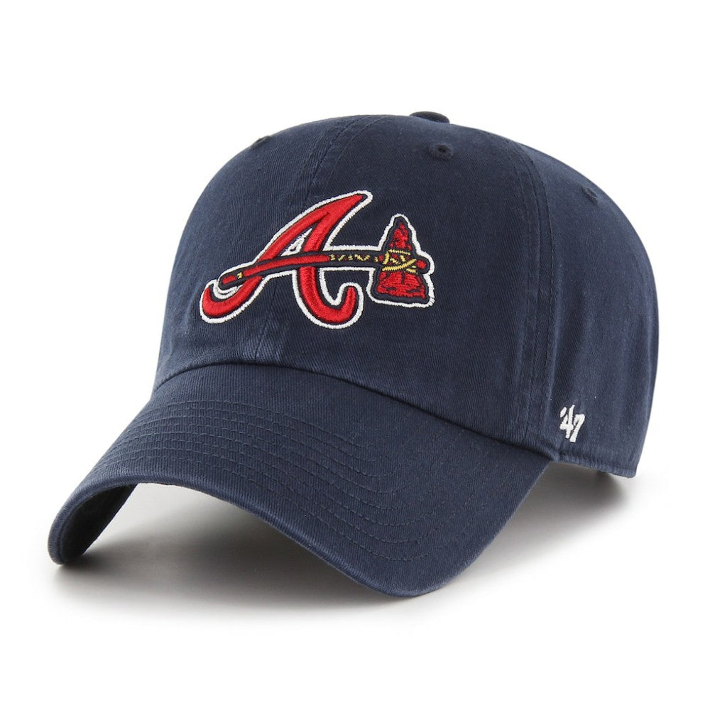 Navy Atlanta Braves '47 Clean Up Adjustable Hat