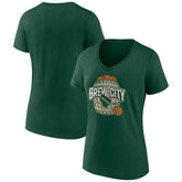 Milwaukee Bucks Women's Announcer V-Neck T-Shirt