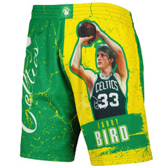 Mitchell & Ness Larry Bird Boston Celtics Hardwood Classics Player Burst Shorts