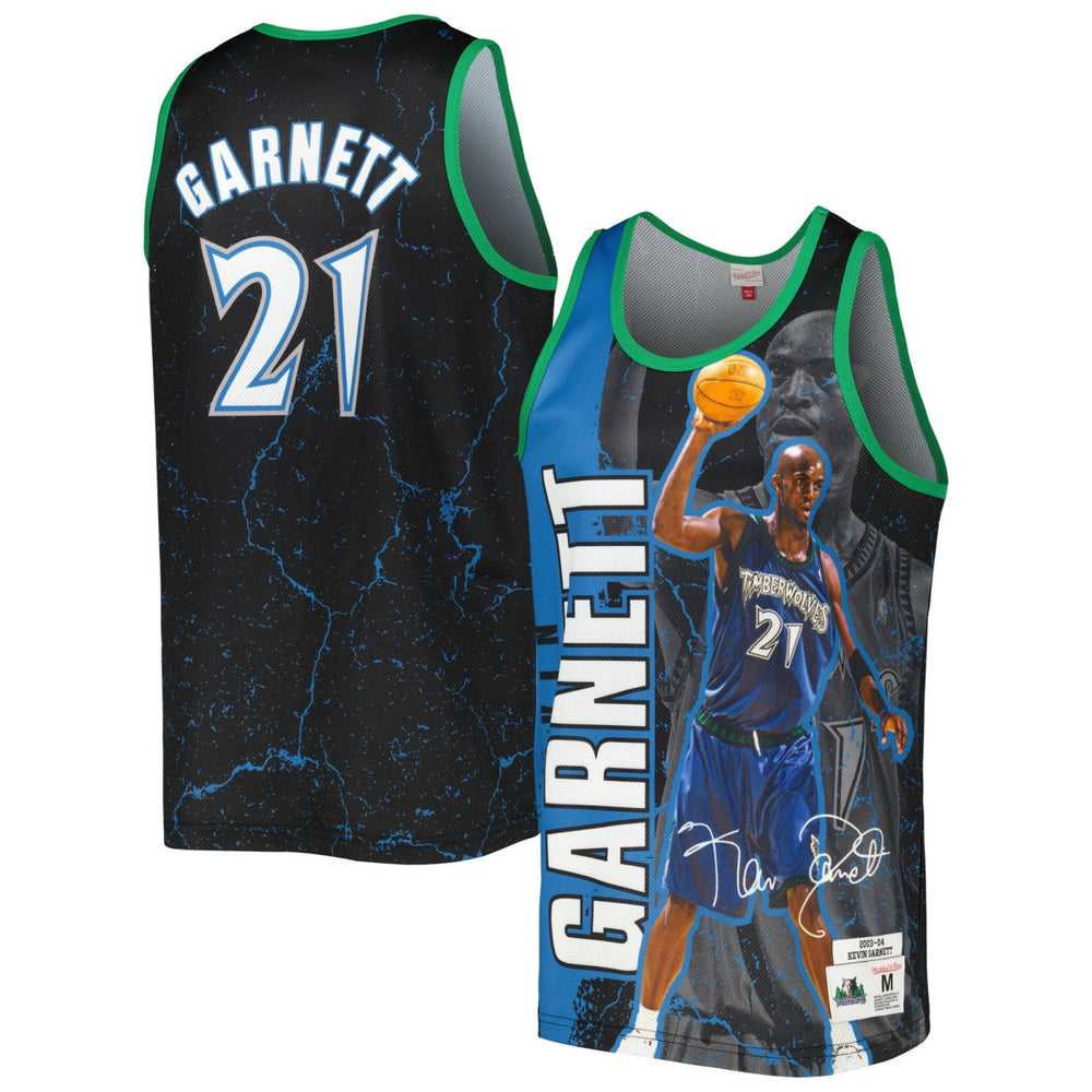 Mitchell & Ness Kevin Garnett Minnesota Timberwolves 2003-04 Hardwood Classics Player Burst Tank Top