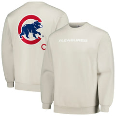 Gray Chicago Cubs PLEASURES Ballpark Pullover Sweatshirt