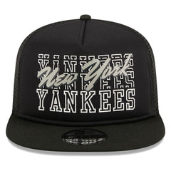 Black New York Yankees New Era Street Team A-Frame Trucker 9FIFTY Snapback Hat