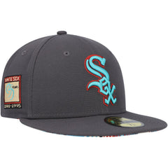 Graphite Chicago White Sox New Era Print Undervisor 59FIFTY Fitted Hat