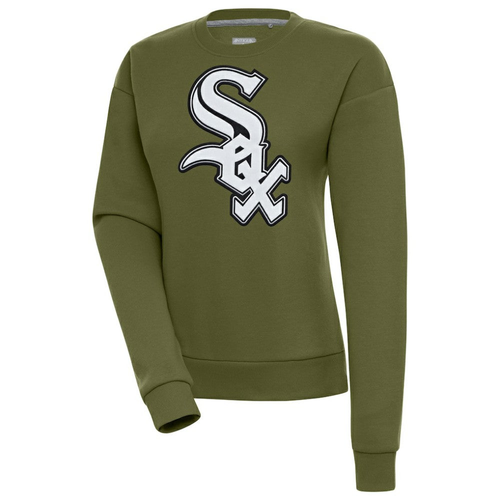 Olive Chicago White Sox Antigua Women's Victory Pullover Sweatshirt