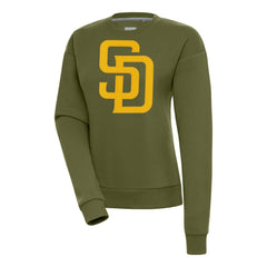 Olive San Diego Padres Antigua Women's Victory Pullover Sweatshirt