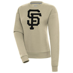 Khaki San Francisco Giants Antigua Women's Victory Pullover Sweatshirt