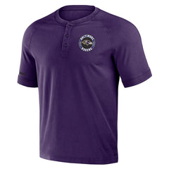 NFL x Darius Rucker Collection Washed Raglan Henley T-Shirt - Baltimore Ravens T-shirts