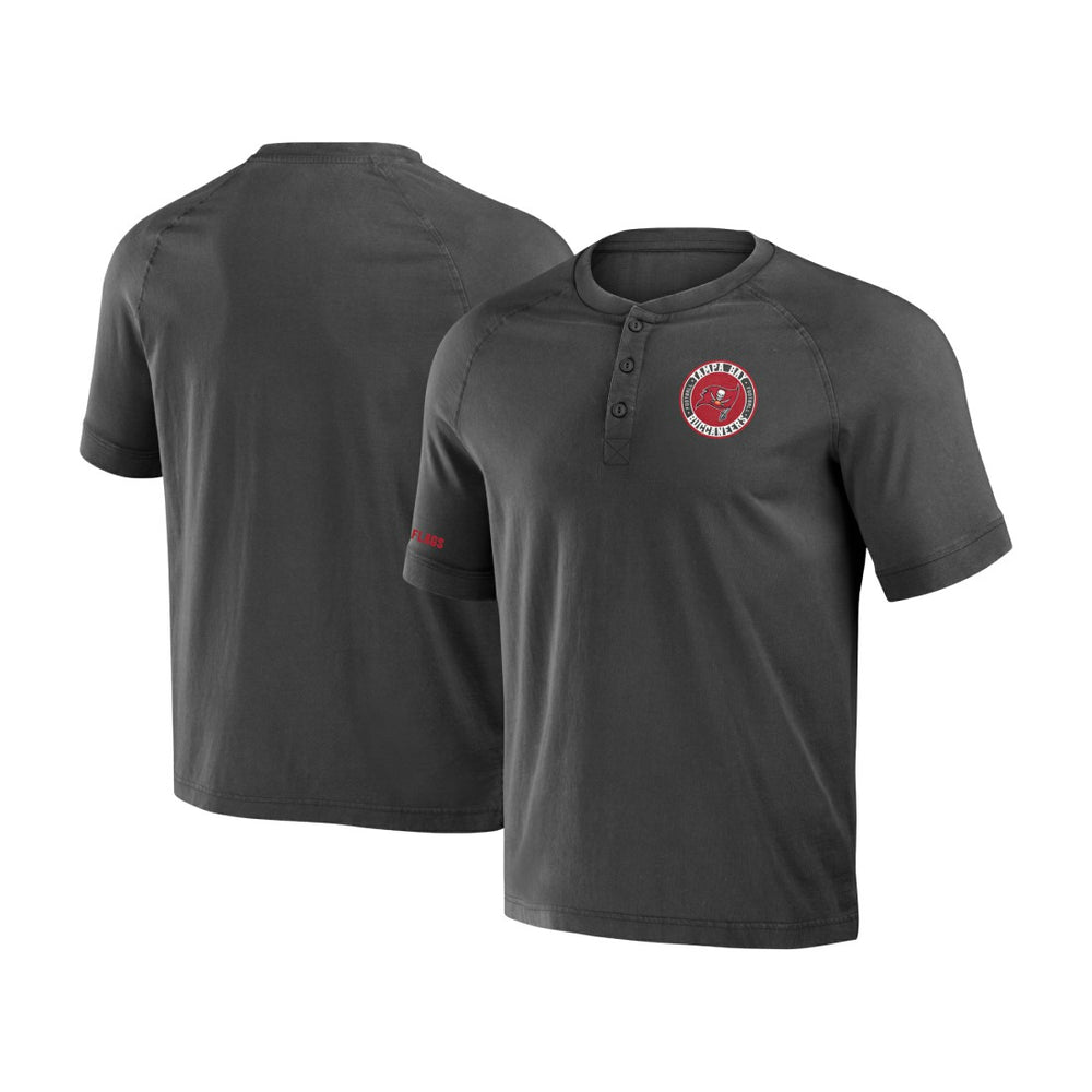 NFL x Darius Rucker Collection Washed Raglan Henley T-Shirt - Tampa Bay Buccaneers T-shirts