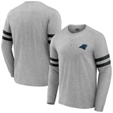 NFL x Darius Rucker Collection Henley Long Sleeve T-Shirt - Carolina Panthers T-shirts