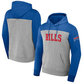 NFL x Darius Rucker Collection Color Blocked Pullover Hoodie - Buffalo Bills Hoodies