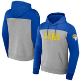 NFL x Darius Rucker Collection Color Blocked Pullover Hoodie - Los Angeles Rams Hoodies