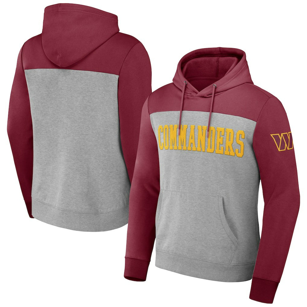 NFL x Darius Rucker Collection Color Blocked Pullover Hoodie - Washington Commanders Hoodies