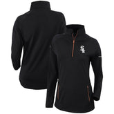 Black Chicago White Sox Columbia Women's Omni-Wick Outward Nine Quarter-Zip Pullover Top