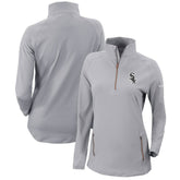 Gray Chicago White Sox Columbia Women's Omni-Wick Outward Nine Quarter-Zip Pullover Top
