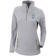 Gray Seattle Mariners Columbia Women's Omni-Wick Outward Nine Quarter-Zip Pullover Top